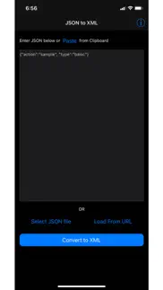 json to xml converter iphone screenshot 1