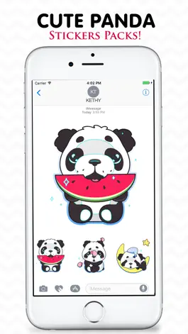 Game screenshot Cute Panda Stickers Pack! hack
