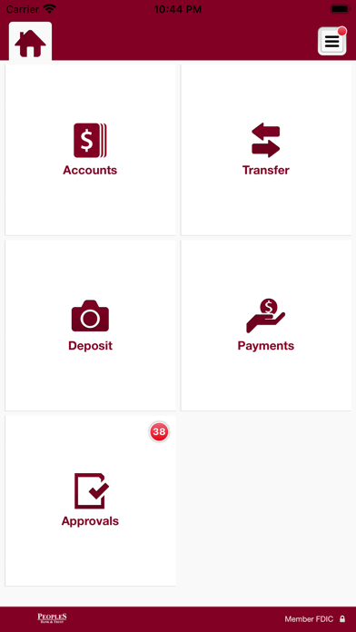 Peoples Bank & Trust Business Screenshot