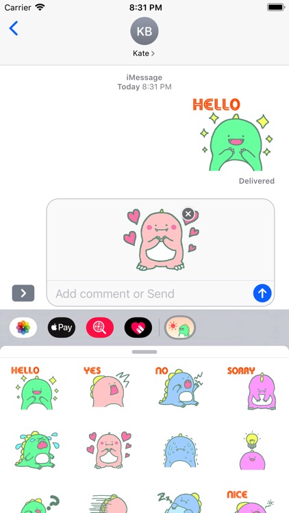 Little Dino Stickers pack