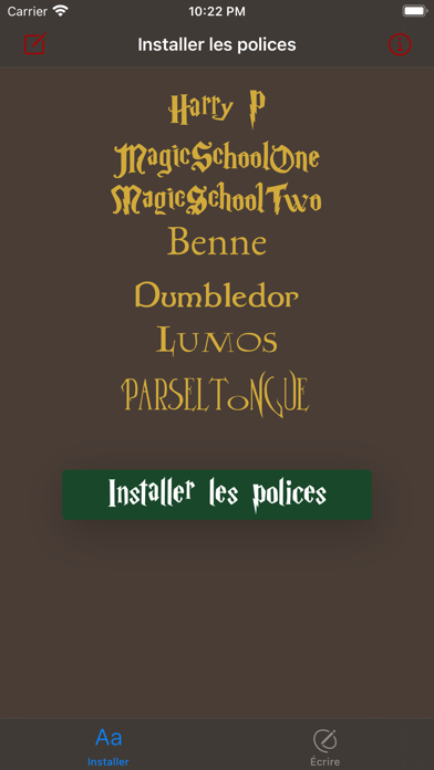 Screenshot #1 pour Polices thème Harry Potter Fan