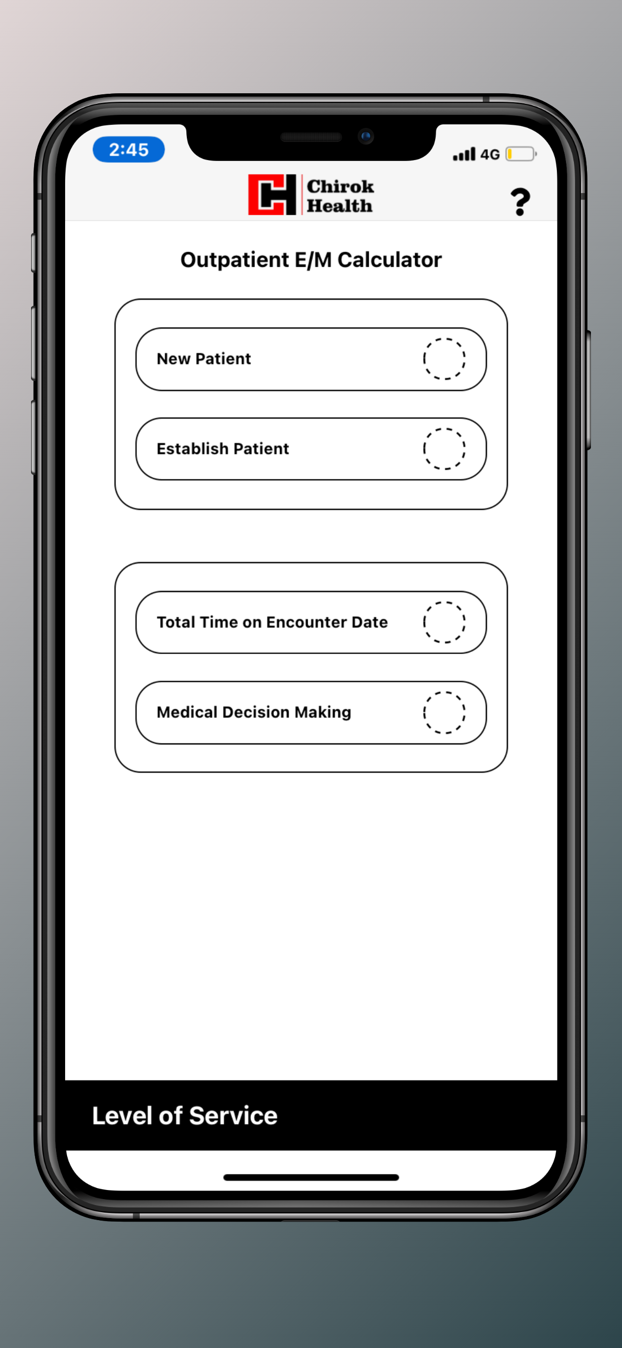 Chirok Health E/M Calculator