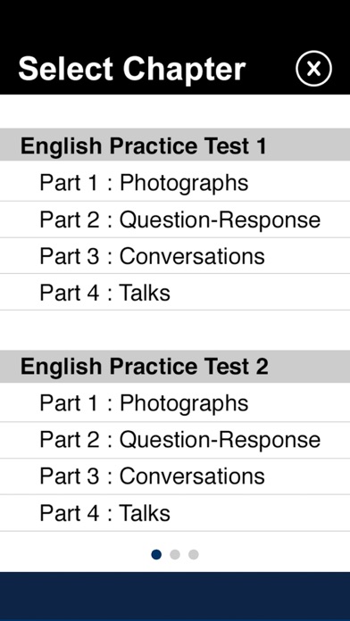 Listening Test Screenshot