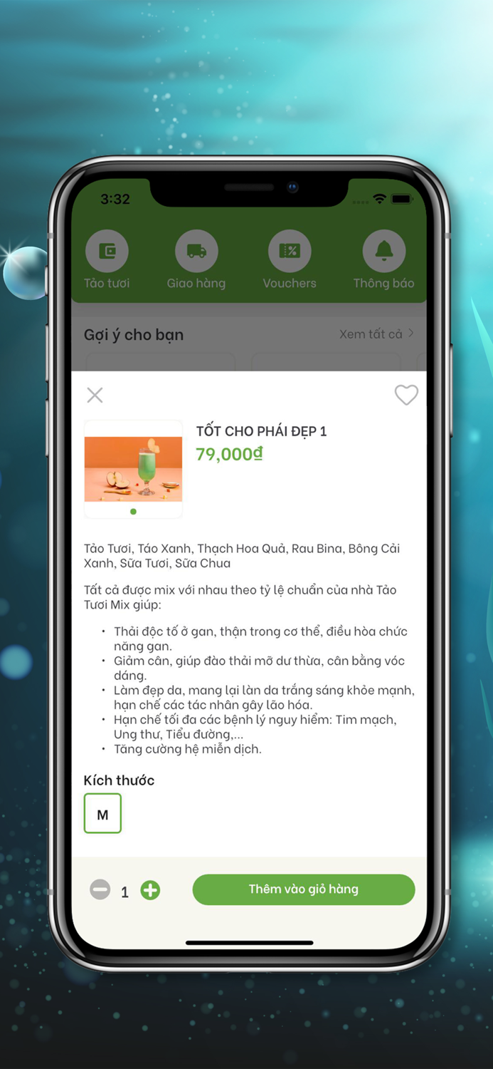 Tảo tươi – Uống ngonsống khỏe