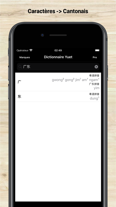 Screenshot #1 pour Dictionnaire Cantonaise