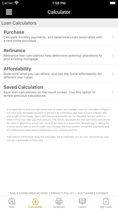 Cambria Mortgage Mobile App Screenshot