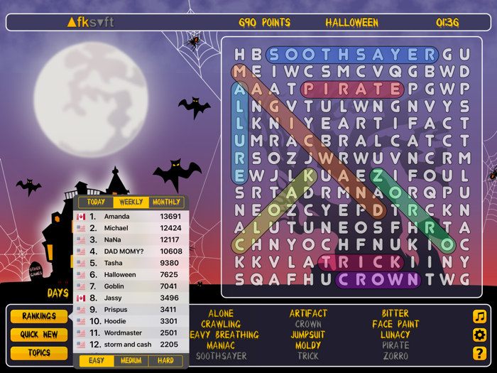 WordSearch Halloween