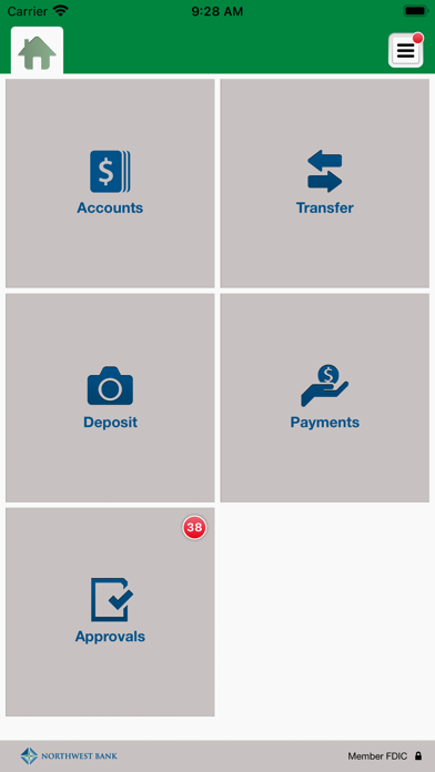 Northwest Bank Mobile Business Screenshot