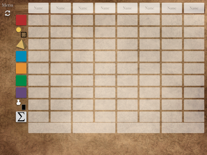 7 Wonders Score Table