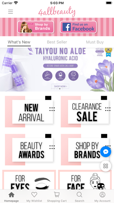 4allbeauty - Online Shop Screenshot