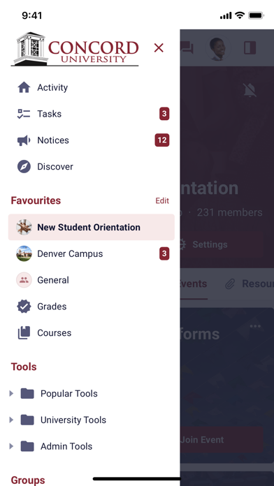 MyConcordU Screenshot