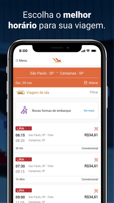 Six – Venda de passagens Screenshot
