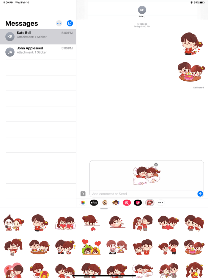 Dear Sweet Couple Stickers