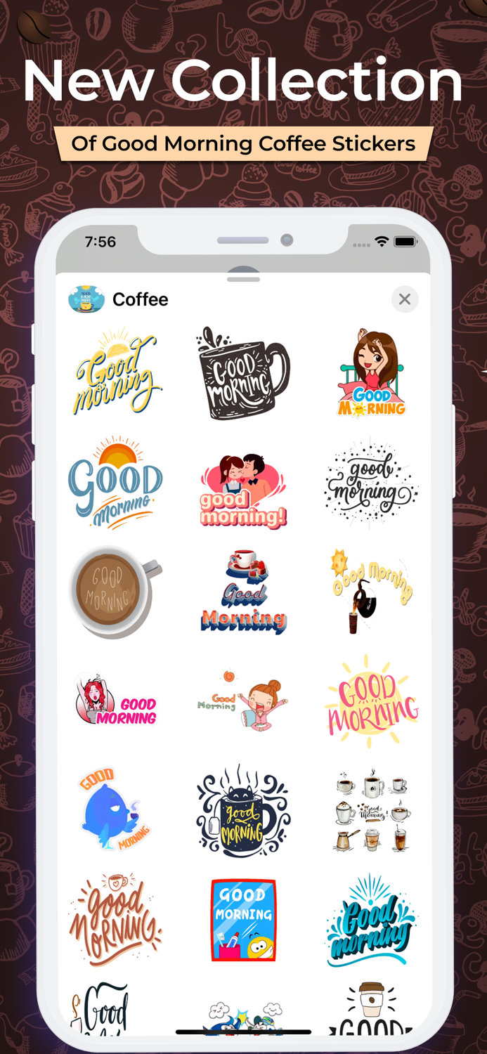 Good Morning Coffee Stickers