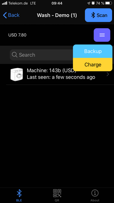 cashless laundry Screenshot