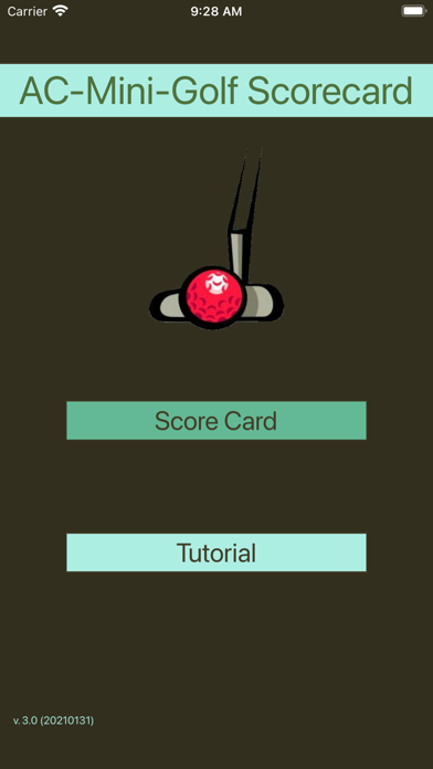 AC - Mini Golf Score Card Screenshot