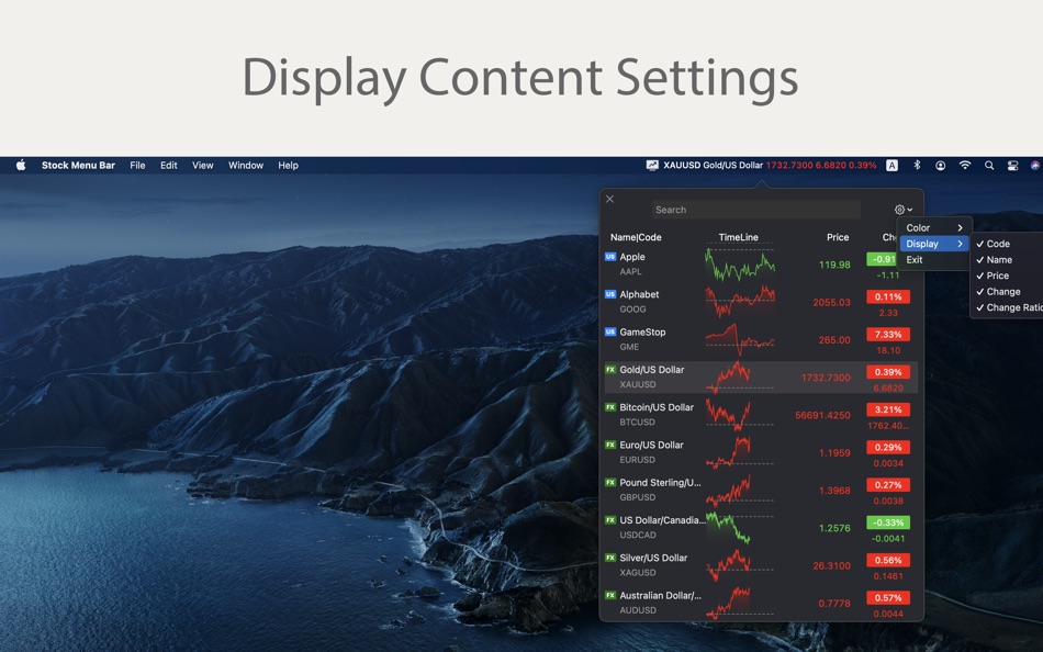 #4. Stock Menu Bar (macOS) 由: 菁晶 王