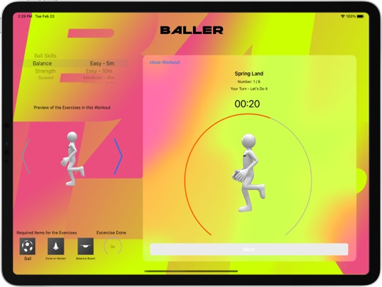 Baller Training iPad screenshot 1 - Sports app
