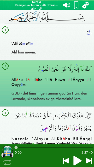 Screenshot #3 pour Quran Audio in Arabic, Swedish