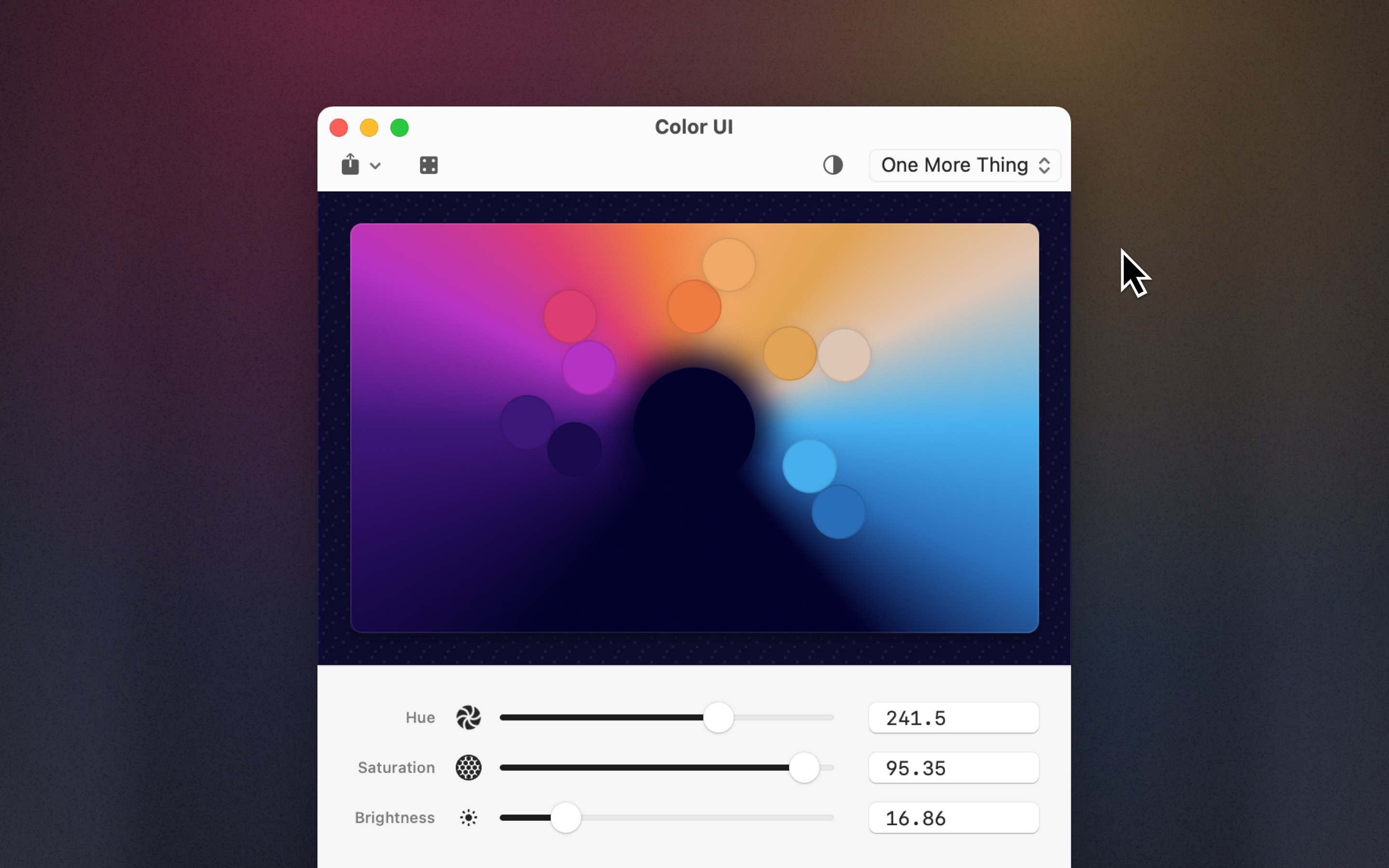 Screenshot do app Color UI