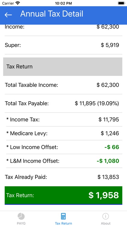 Tax Calculator 2020 ATO Rate screenshot-3