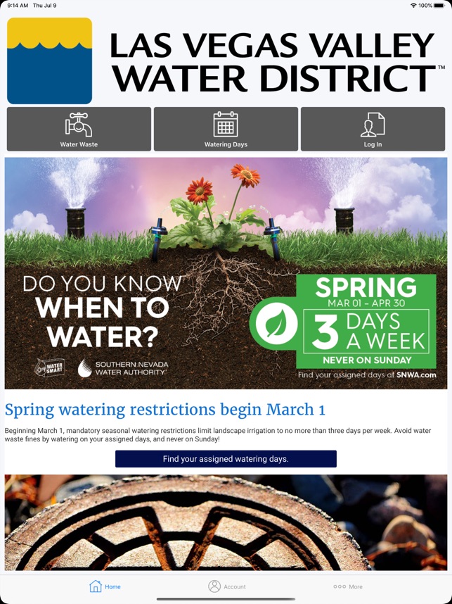 Las Vegas Valley Water District Official Website