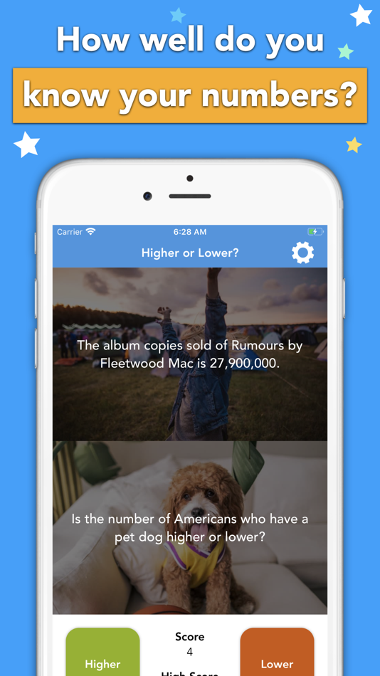 #1. The Higher or Lower Quiz Game (iOS) 由: CodePro Studios