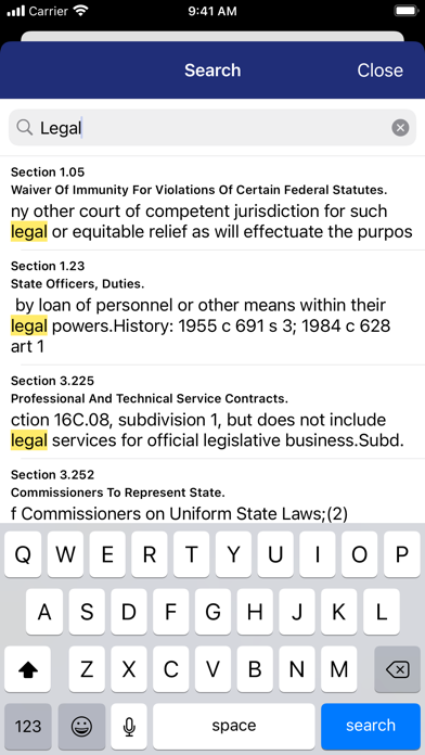 Minnesota Statutes PocketLaw Screenshot