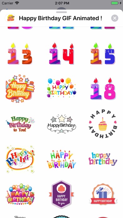 Screenshot #1 pour Happy Birthday GIF Animated !