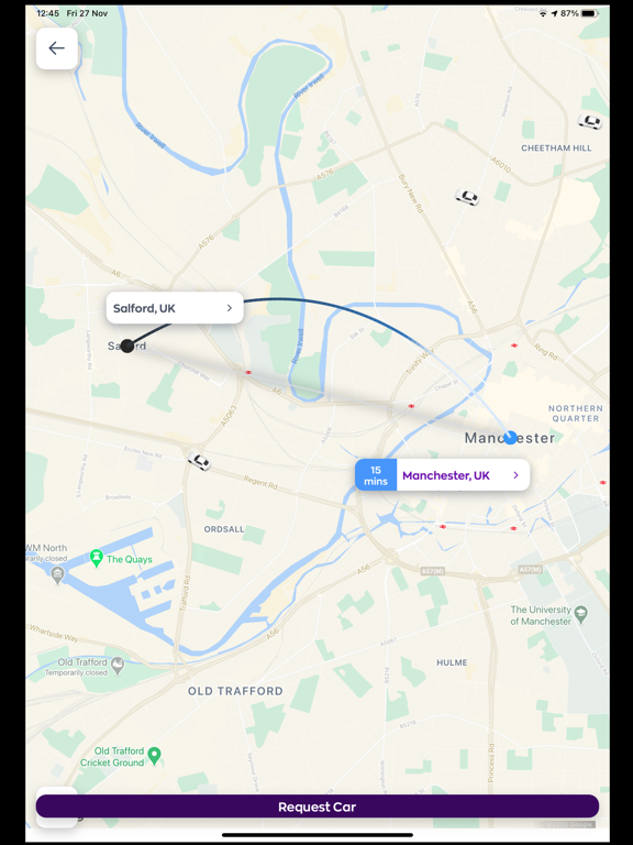 Lynx Taxis iPad screenshot 4 - Utilities app