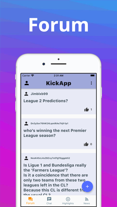 KickApp - Football chat appのおすすめ画像1