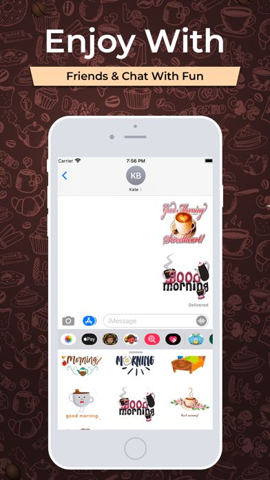 Good Morning Coffee Stickers Screenshot
