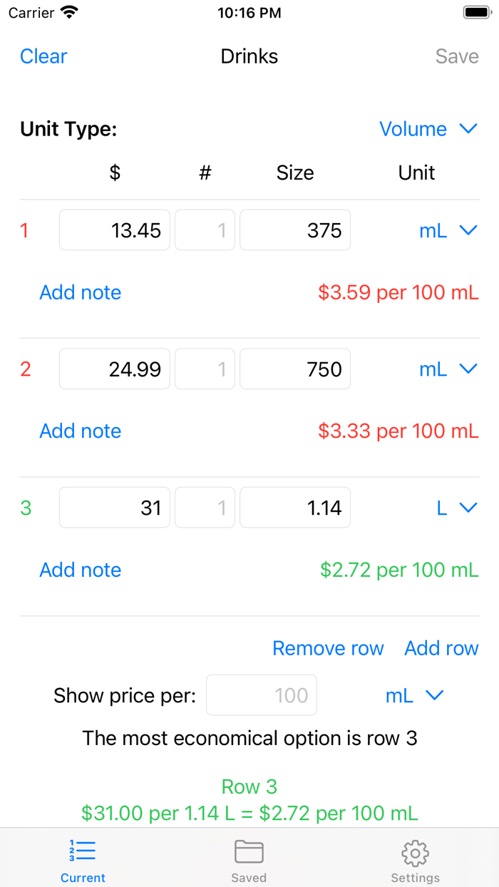 Unit-Price Calculator