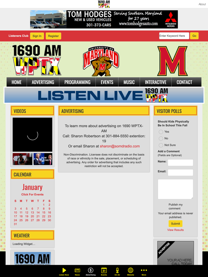 100.7FM and 1690 AM WPTX