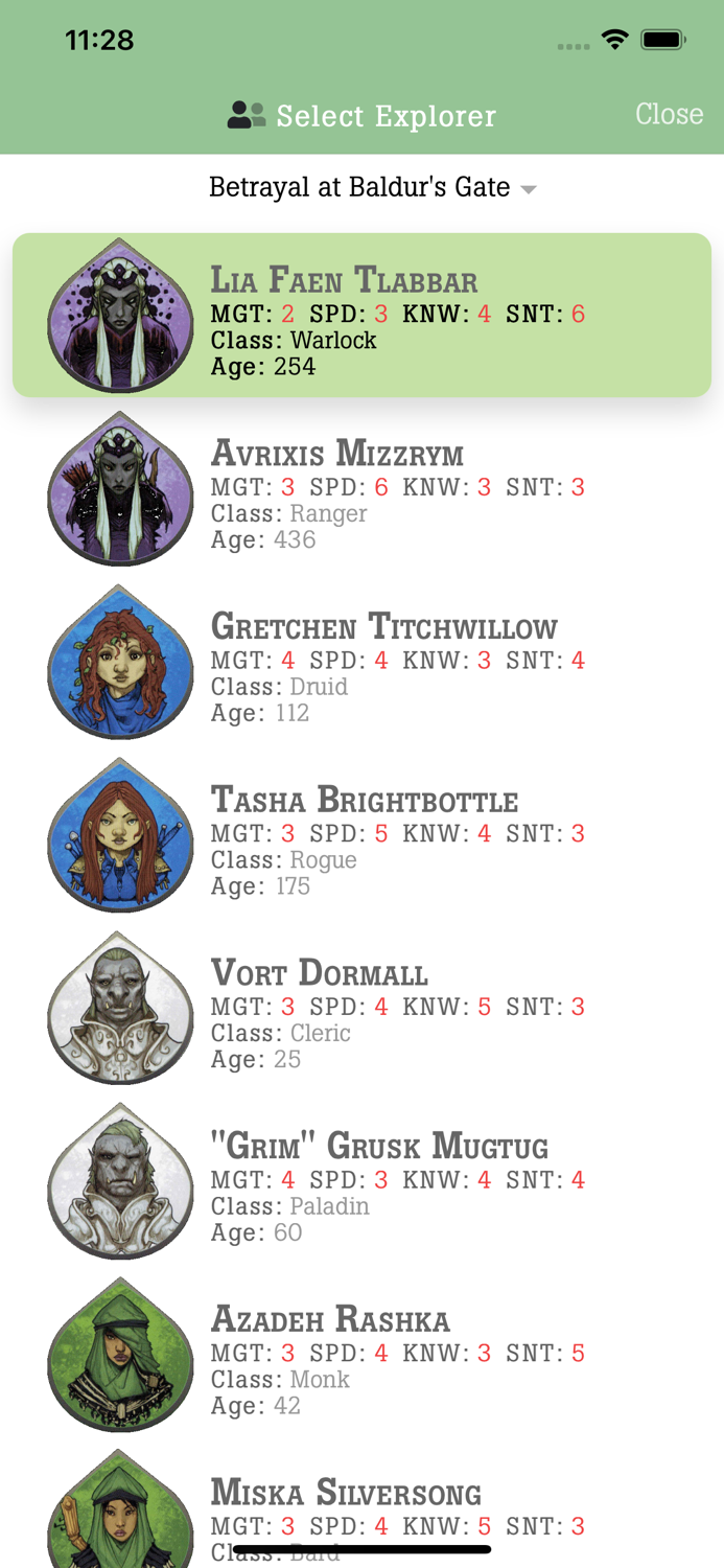 Betrayal Explorer Stats