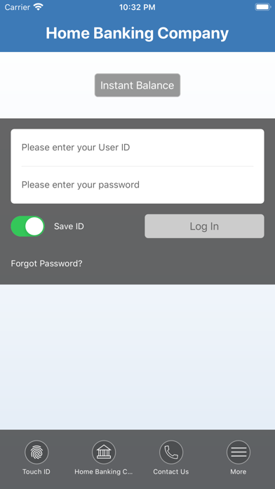 Home Banking Company Screenshot