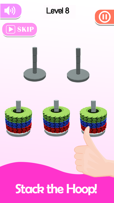 Screenshot #1 pour Stack Sort - Color Hoop