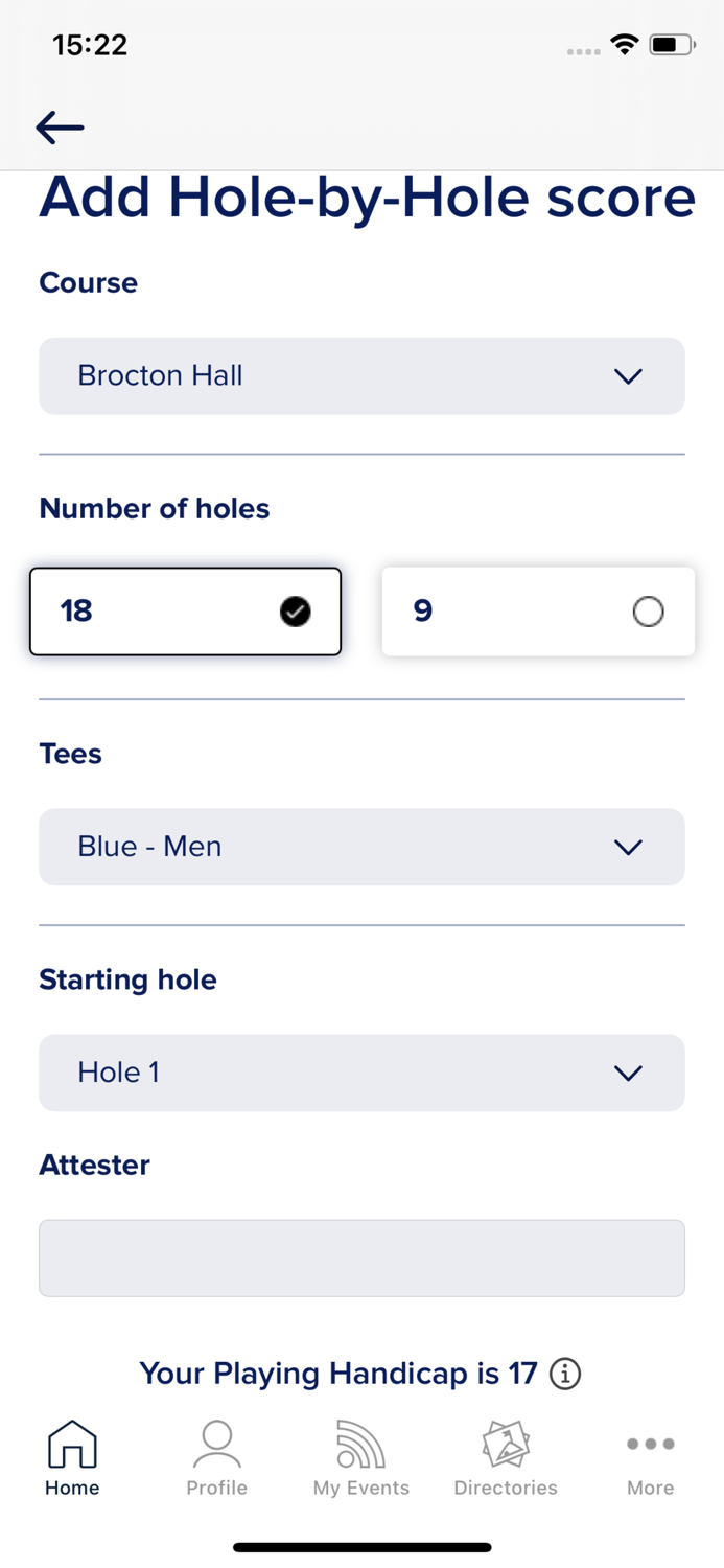 BRS Golf Live Scoring