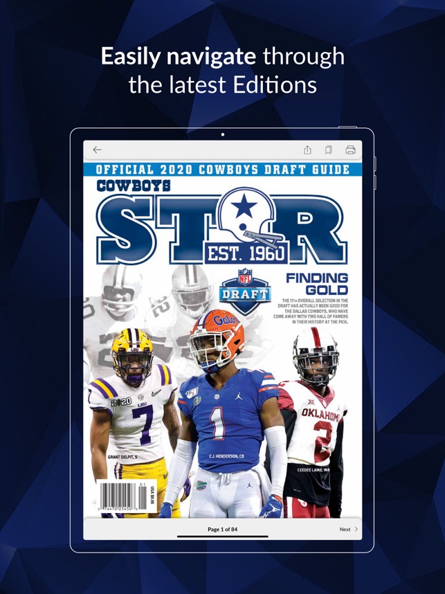 Official Dallas Cowboys star magazine official 2023 NFL draft