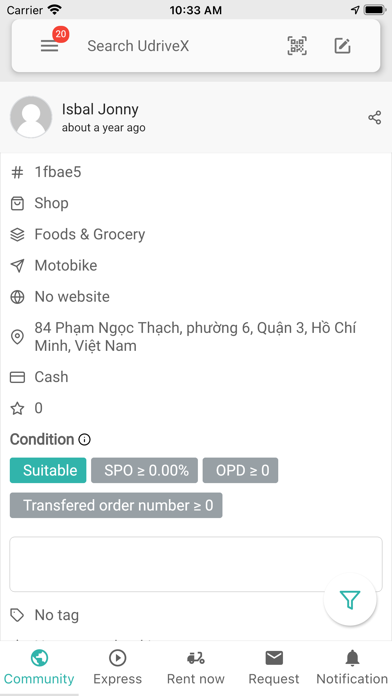 UdriveX - MXH vận chuyển tự do screenshot 3