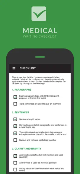 Game screenshot Medical Writing Checklist apk