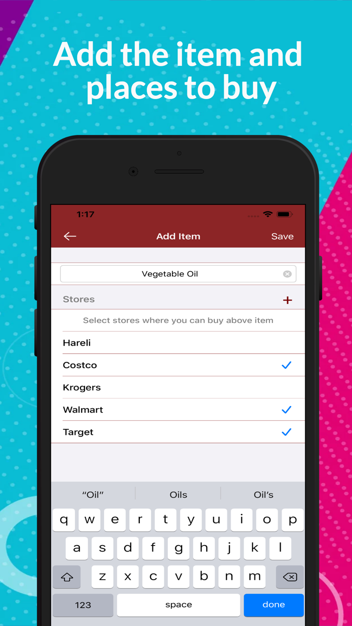 Grocery List - Create and Manage