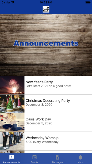 Oasis Student Ministry Screenshot