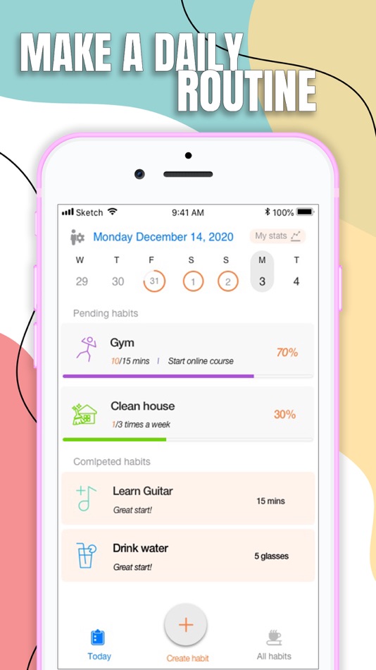 #1. Ḣabit Tracker (iOS) Podle: Polymath Company Limited