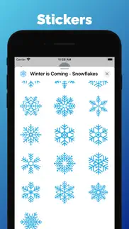 winter - snowflakes stickers iphone screenshot 2