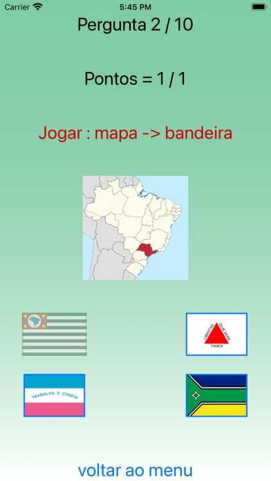 Estados do Brasil - Jogo Screenshot