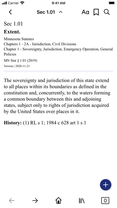 Minnesota Statutes PocketLaw Screenshot