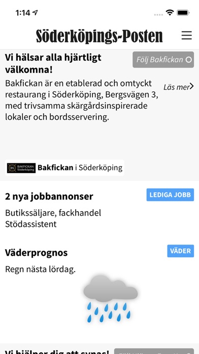 Söderköpings-Posten Screenshot