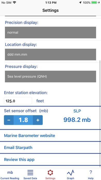 Marine Barometer Screenshot
