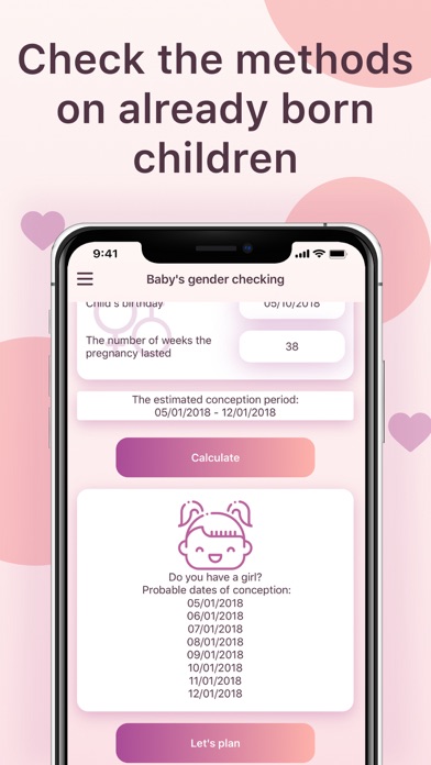 Future baby's gender planner Screenshot
